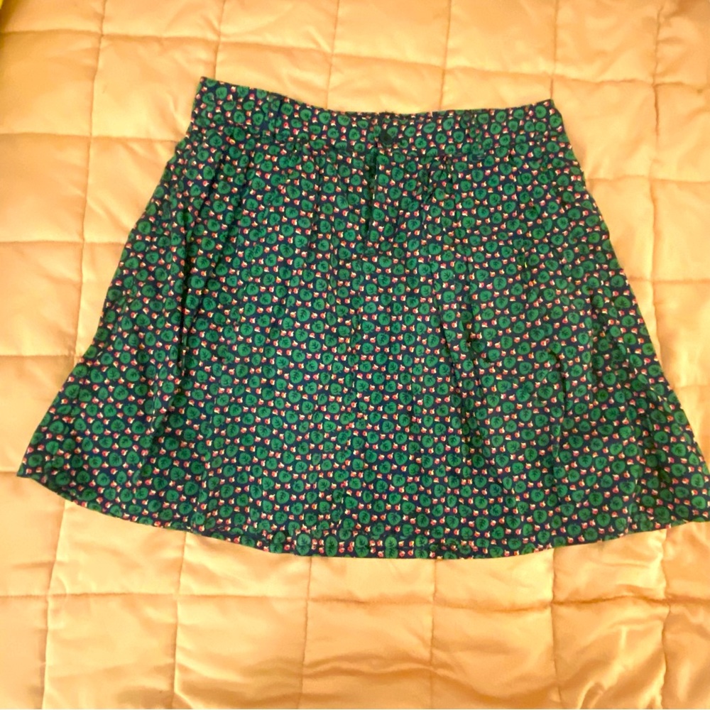 Gap Pattern Skirt Navy/Green/Pink (size 4)